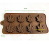 Moule silicone feuilles de cannabis (Brun)