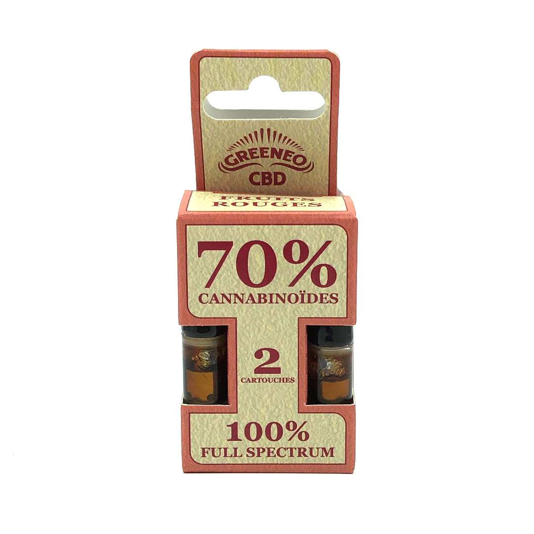 Cartouche e-liquide CBD full spectrum 70% - 2 pcs | GREENEO sans nicotine