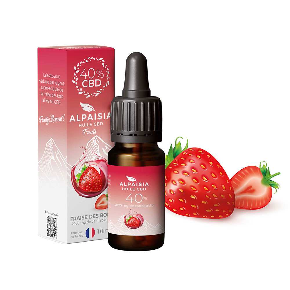 Huile CBD 10%/20%40% broad spectrum fraise | ALPAISIA