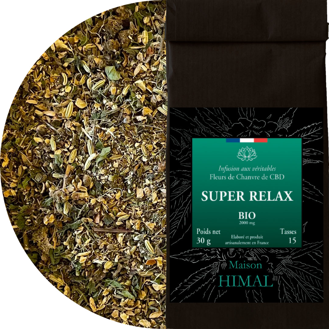 Tisane CBD bio super relax - en vrac | MAISON HIMAL