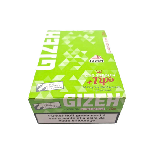 Feuilles slim king size &amp; cartons x 34 - lot de 26 | GIZEH