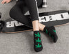 Chaussettes noires avec feuilles de cannabis vertes - Le Fermier CBD®
