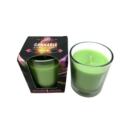 Bougie parfumée au Cannabis Rose Flower | MULTITRANCE - Le Fermier CBD®