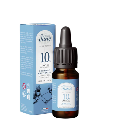 Huile CBD 10% full spectrum anti-stress | LES JARDINS DE JANE