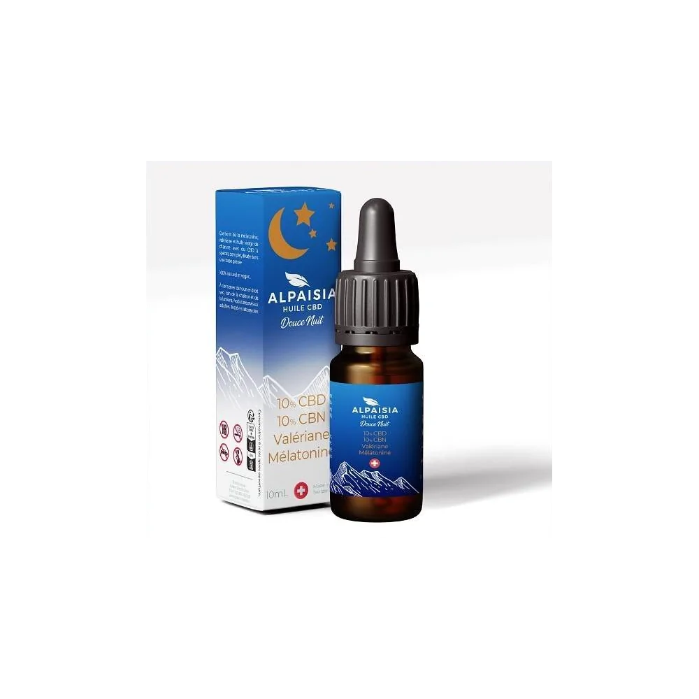 Huile CBD 10% full spectrum douce nuit | ALPAISIA