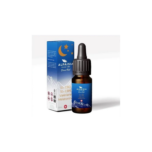 Huile CBD 10% full spectrum douce nuit | ALPAISIA