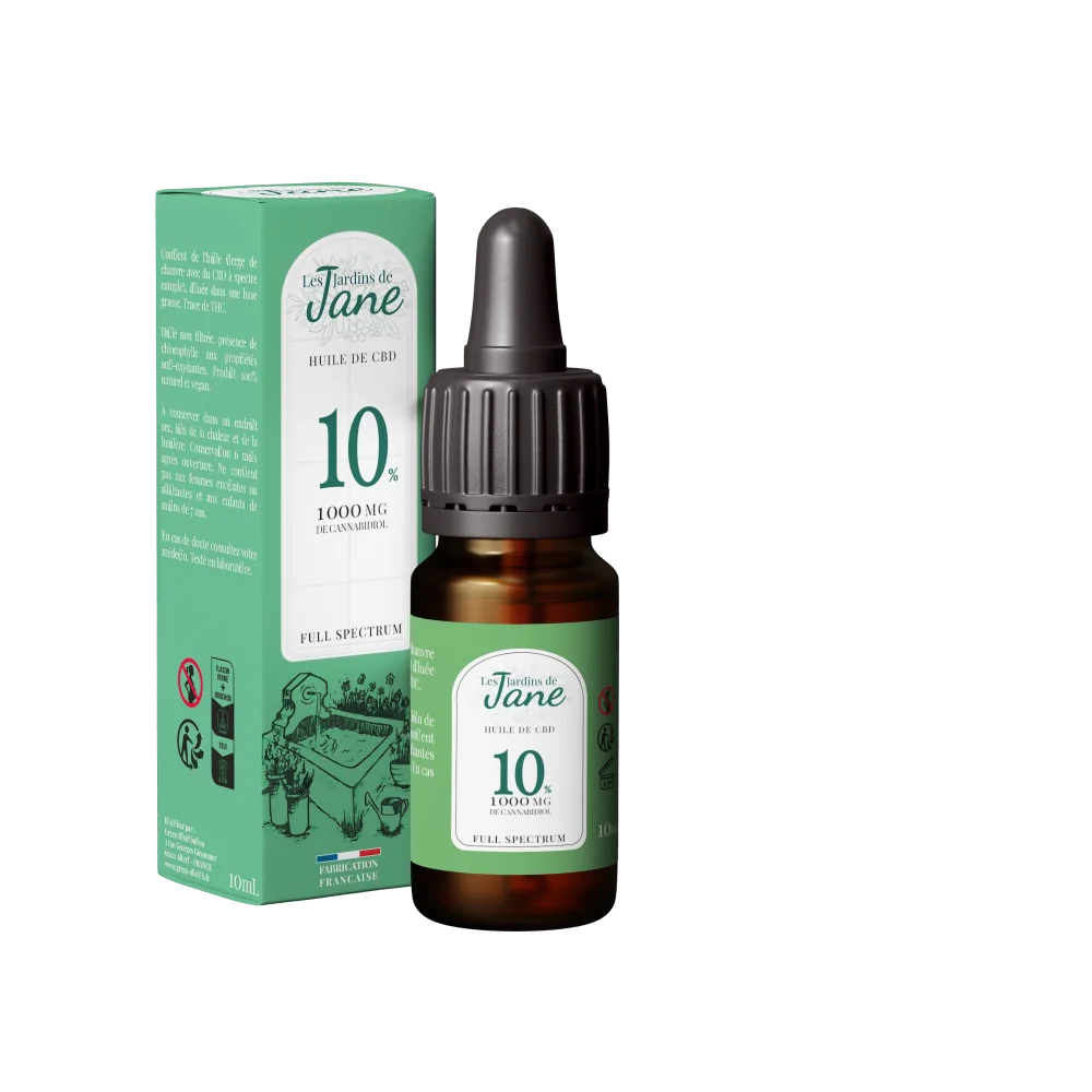 Huile CBD 10% full spectrum | LES JARDINS DE JANE