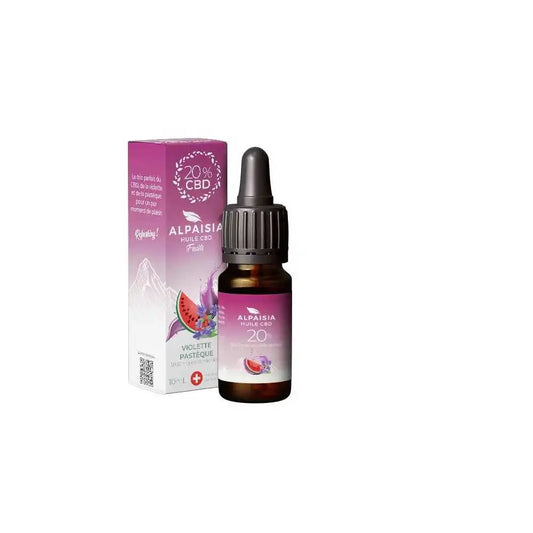 Huile CBD 10%/20%/40% broad spectrum violette pastèque | ALPAISIA