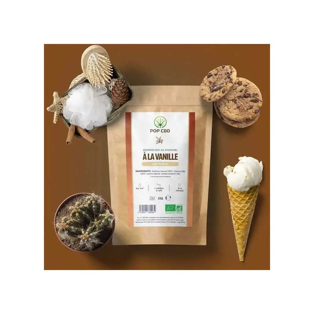 Tisane CBD bio rooibos vanille | POP CBD